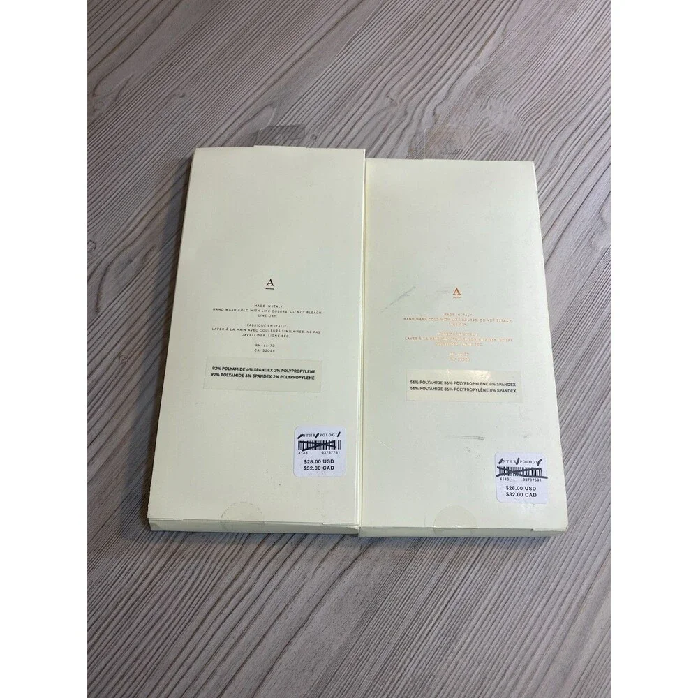 2 Pair Anthropologie Tights Made In Italy
